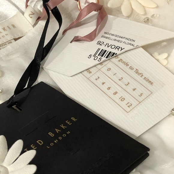 NWT Ted Baker Findon Embellished Floral Dress 2 - Picture 9 of 11